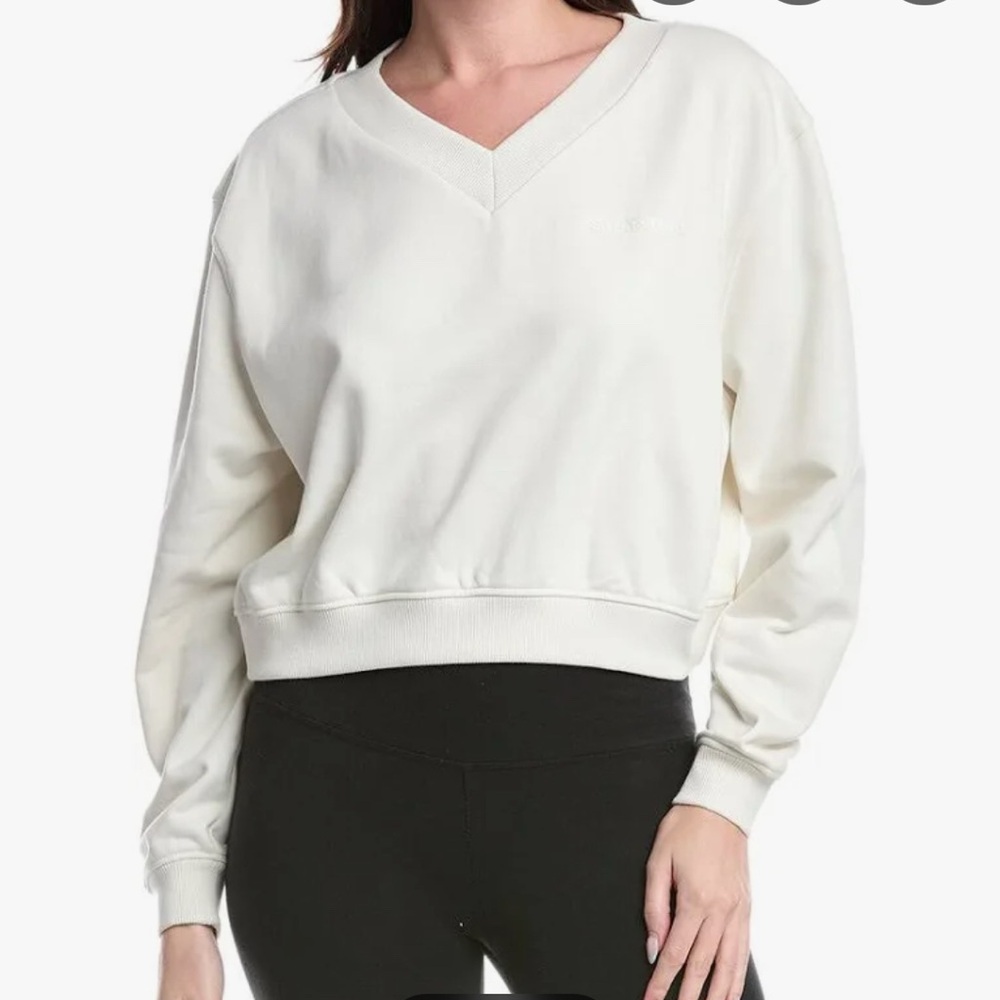 Sweaty Betty Off-White V-Neck Top